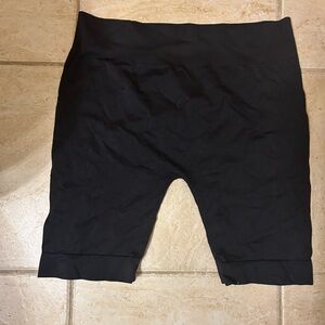 Black Fitted Biker Shorts